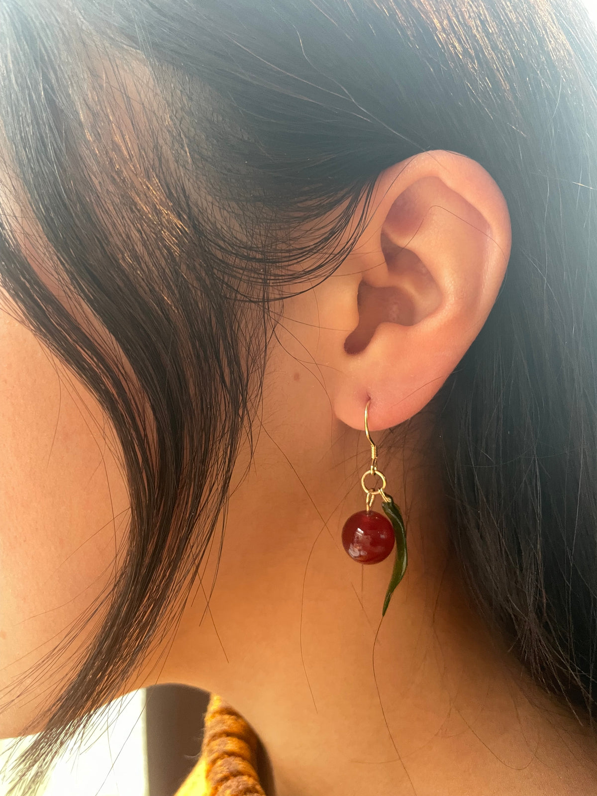 Cherry Earrings (Agate) — Garden of Eden