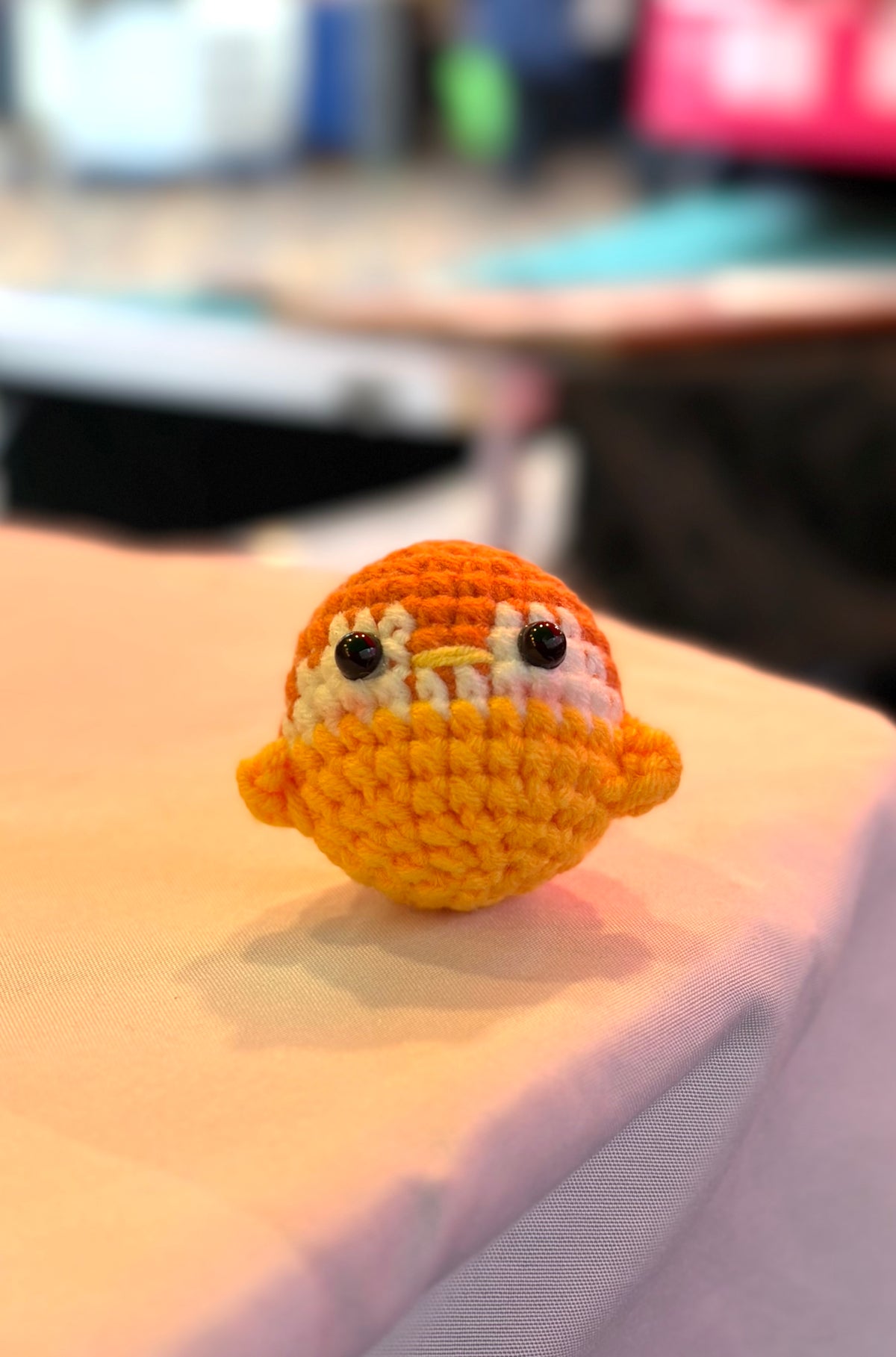 Crochet Penguin Keychain (Orange)