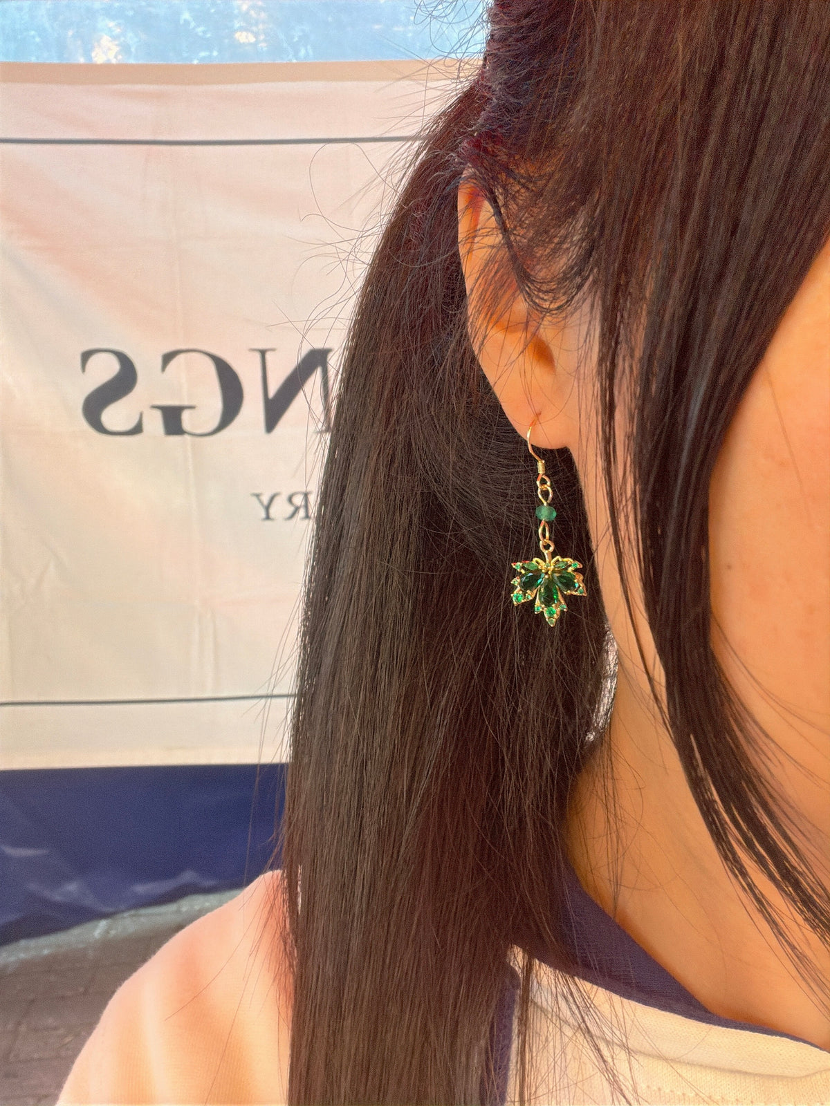 Maple Leaf Earrings (Green)